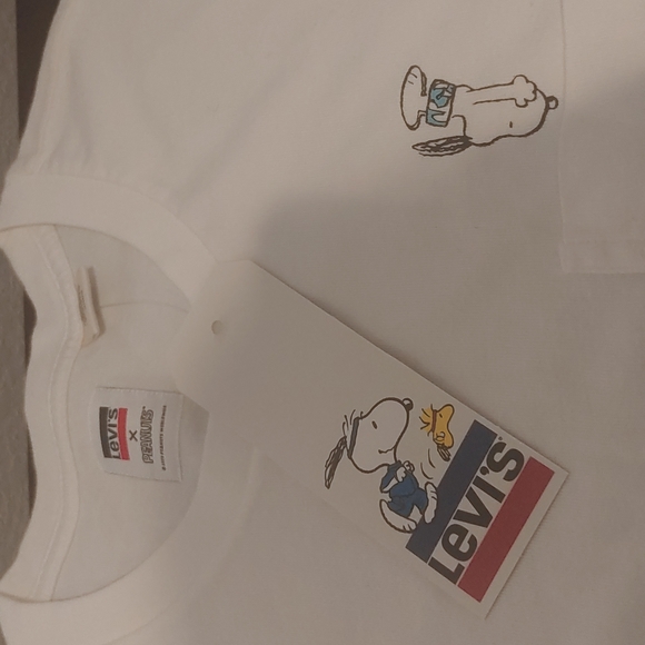 Levi × Peanuts collaboration Tee w/ Levi × Peanuts Bandana...Fire! Size M - NEW! - Picture 4 of 14